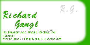 richard gangl business card